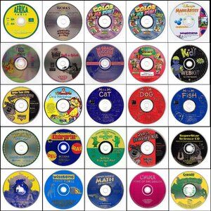 25 Vintage CD-ROM Kids Lot #5 (1997-1998)